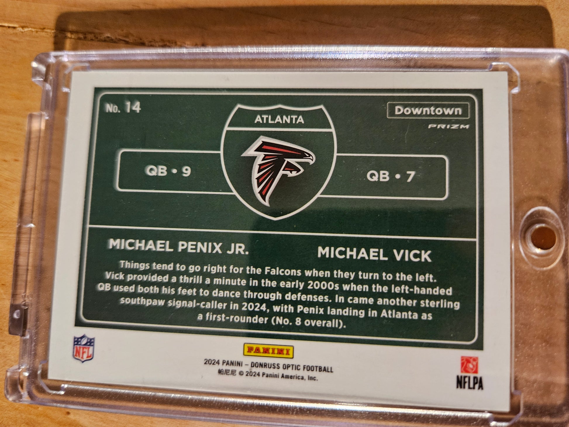 2024 Donruss Optic Downtown Duos Michael Penix Jr./Michael Vick #14